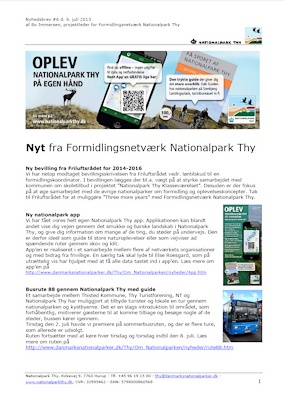 Nyt fra Formidlingsnetværk Nationalpark Thy.